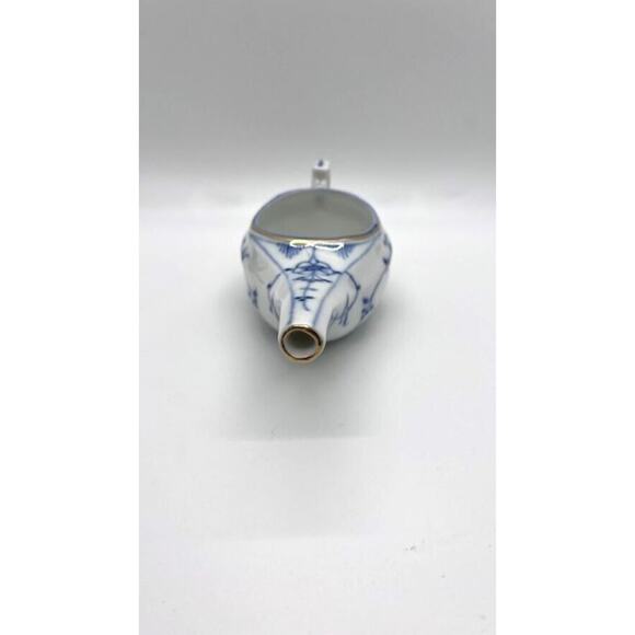 Vtg German Huttensteinach Blue Onion Invalid Person Feeder Porcelain Handmade - Picture 8 of 9